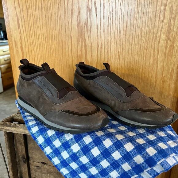 RAPHAEL brown soft leather and suede, women's size 8-8.5 - Picture 2 of 8